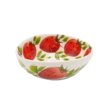 Schaal Aardbei – Rond (14 × 14 cm)