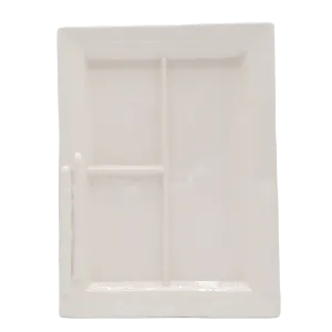 Aspergebord 3-vaks – Wit (21,5 × 28 × 2,5 cm)