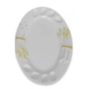 Schaal Ovaal Asperge met 8 Eivakken – Geel (48 x 37 cm)