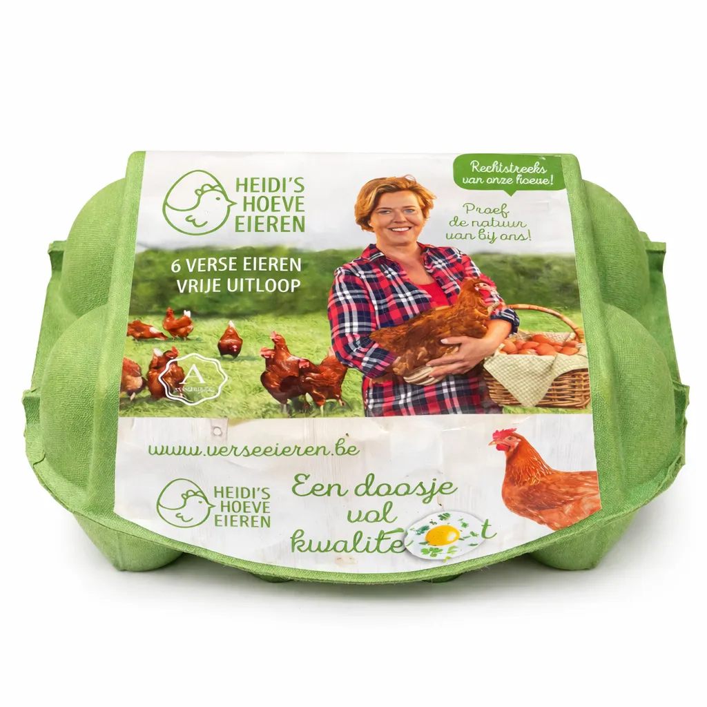 Heidi's hoeve-eieren 6 stuks vrije uitloop